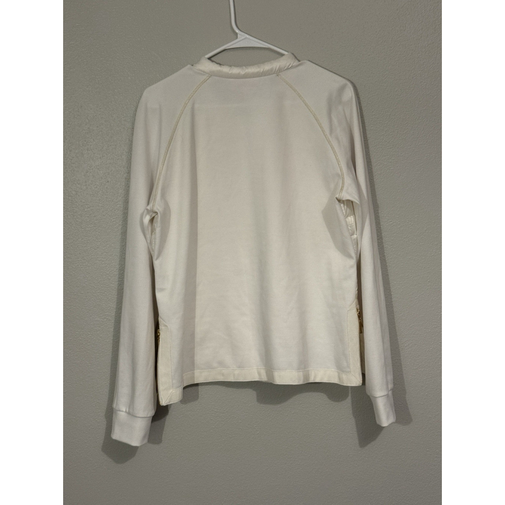 Lilly Pulitzer Haley Lightweight Down Puffer Jacket Ivory White Size L - Picture 5 of 5